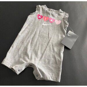 NWT Nike Flutter Sleeves Shortie Romper Baby Girls Size 3M